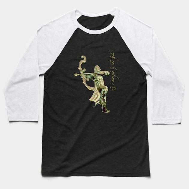 Golden Elf Baseball T-Shirt by GabCastro